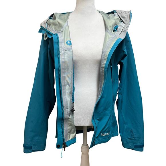 Marmot Women’s GORE-TEX Waterproof Shell Jacket – Size L (Teal Blue) - Picture 4 of 8